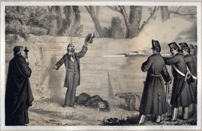 Hinrichtung der Bandiera-Brüder (italienische Patrioten, Attilio und Emilio Bandiera) von Italian School