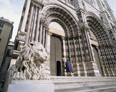 Fassade der Kathedrale von San Lorenzo von Italian School