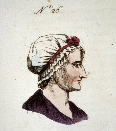 Abbildung Nummer 26, die das Gesicht einer Frau in „Il Lavater portatile: o Sia compendio dell