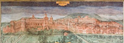 Fiorano Modenese, Spezzano Schloss, Saal der Ansichten: Ansicht von Sassuolo von Italian School