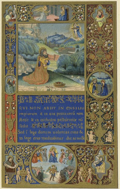 Erste Seite eines Psalters von Sinibaldo aus Perugia von Italian School