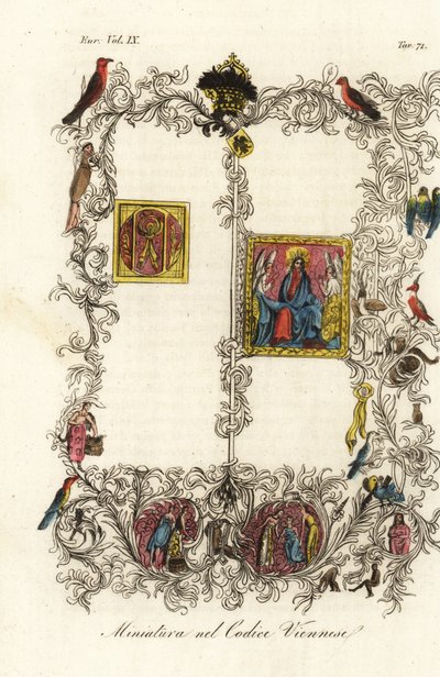 Erste Seite des berühmten Wiener Codex der Goldenen Bulle von Italian School