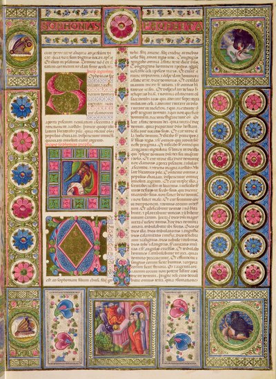 Eröffnung des Buches des Propheten Zephanja, aus der Borso d