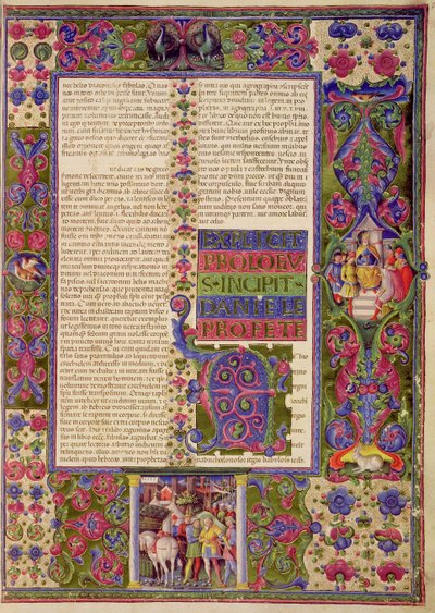 Eröffnung des Buches des Propheten Daniel, aus der Borso d