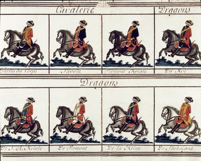 Gesamttabelle der Truppen von König Viktor Amadeus III. von Sardinien im Jahr 1780 (Detail) - Museum des Risorgimento Mailand von Italian School