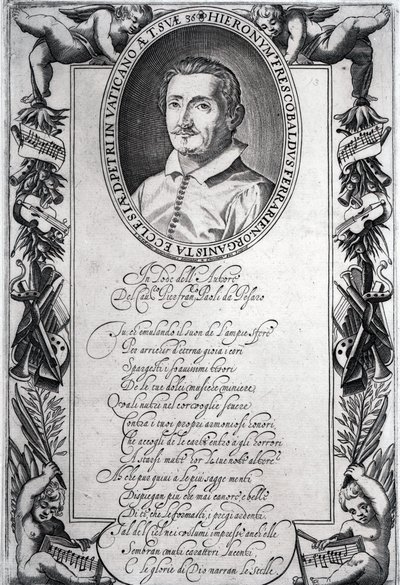 Hieronymus Frescobaldi, graviert von Christian Sas von Italian School