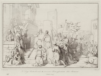 Der Doge Pietro Orseolo II hilft Bari, das von den Sarazenen belagert wird von Italian School