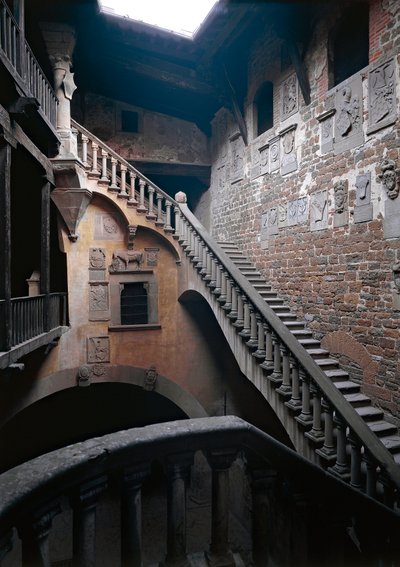 Innenansicht der Burg der Grafen Guidi oder Palazzo Pretorio von Italian School