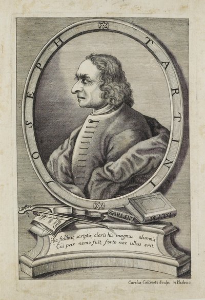Joseph Tartini, graviert von Carlo Calcinotto (tätig 1763), ca. 1763 von Italian School