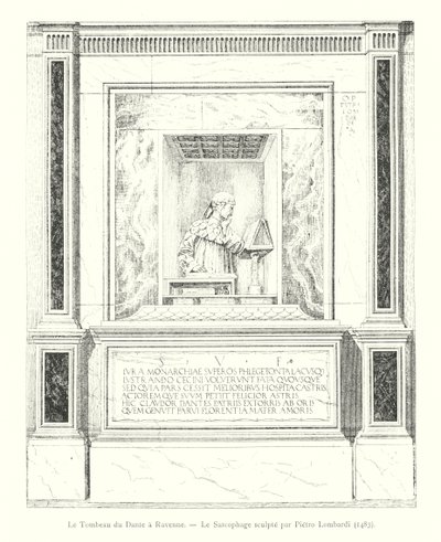 Das Grab von Dante in Ravenna, der Sarkophag von Pietro Lombardi von Italian School