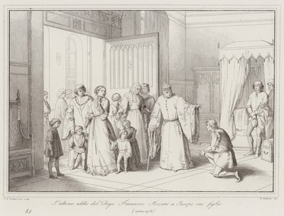 Der letzte Abschied des Dogen Francesco Foscari von seinem Sohn Jacopo von Italian School