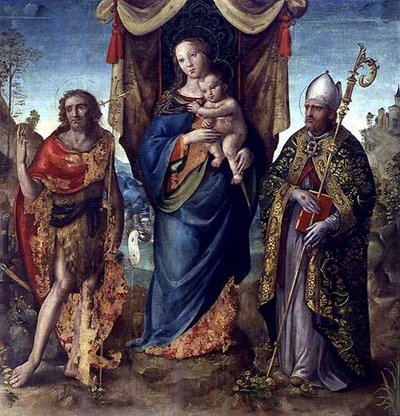 Madonna mit Kind und Heiligen von Italian School