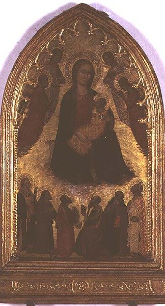 Madonna der Demut mit Heiligen von Italian School