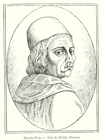 Marcile Ficin, aus dem British Museum (Gravur) von Italian School