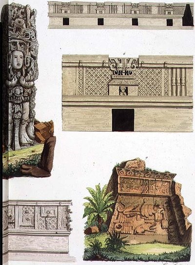 Mexikanische Antiquitäten, architektonische Details aus Tafel 48 von 