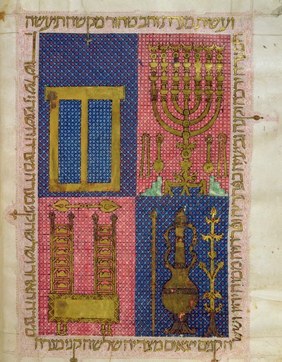 Instrumente des Tempels, aus der Hebräischen Bibel von Italian School