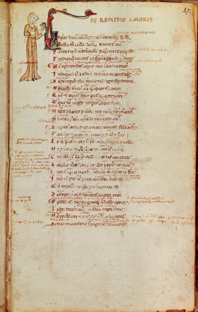 Ms 19 fol.47 Textseite mit einer historisierten Initiale, aus L