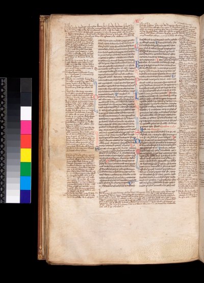 Ms 213. Gregor IX., Decretales mit Apparat von Bernardo Botone von Parma, F.93v. Haupttext in gotischer Buchschrift (littera rotunda) von Italian School