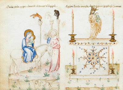 Die Flucht nach Ägypten, aus Speculum Humanae Salvationis von Italian School