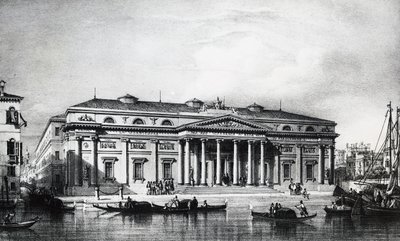 Projekt für die Akademie der Schönen Künste von Venedig, Gravur, Italien 19. Jahrhundert von Italian School