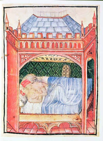 Paar im Bett, aus Tacuinum Sanitatis, ca. 1390-1400 von Italian School