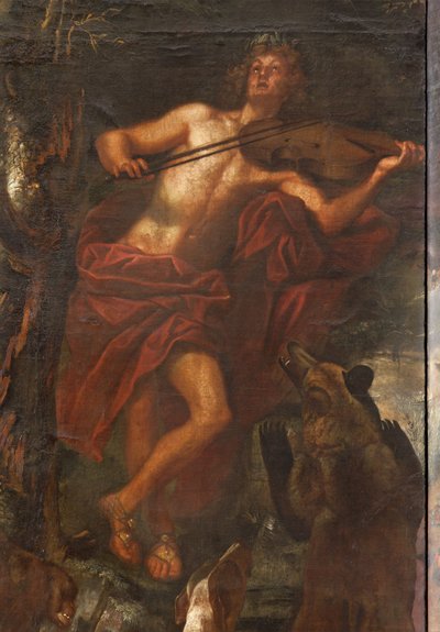 Orpheus bezaubert die Tiere mit Musik, Mythos von Orpheus von Italian School