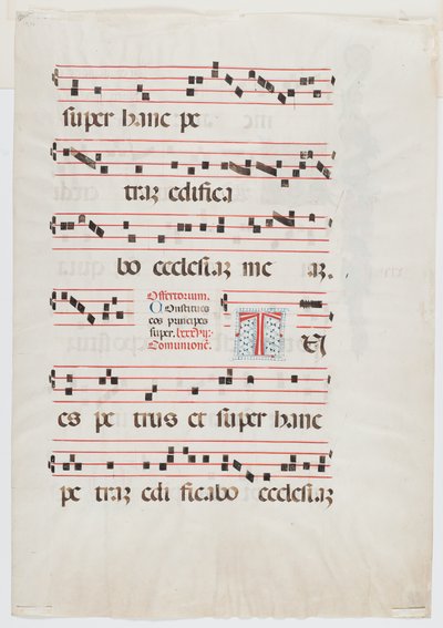 Seite aus einem Messbuch oder Chorbuch, Norditalien, erste Hälfte des 15. Jahrhunderts von Italian School