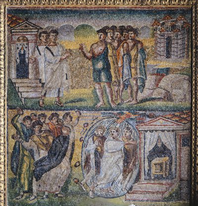 Mosaiktafel, Mittelschiff, Basilika Santa Maria Maggiore, Rom, Italien, 5. Jahrhundert von Italian School