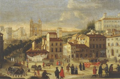 Piazza di Spagna und Trinità dei Monti von Italian School