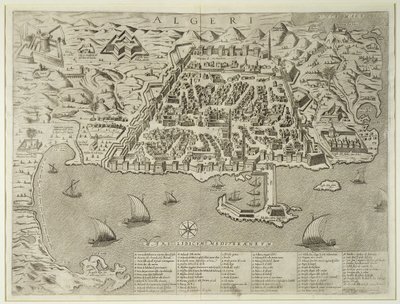 Hafen und Stadt Algier, ca. 1572 von Italian School