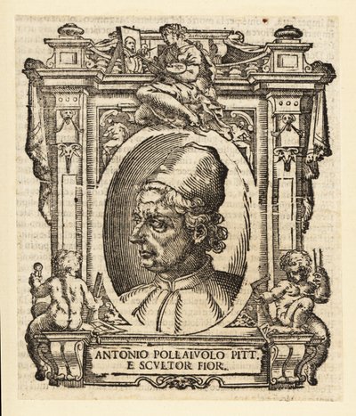 Porträt von Antonio del Pollaiuolo, italienischer Maler, Bildhauer, Graveur und Goldschmied der Renaissance aus Florenz, ca. 1429-1498 von Italian School