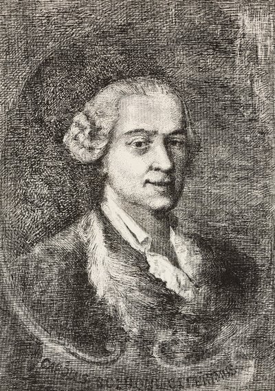 Porträt von Carlo Goldoni (1707-1793), italienischer Dramatiker, Gravur von Marco Pitteri nach einem Gemälde von Giambattista Piazzetta und einer Zeichnung von E. Ximenes von Italian School