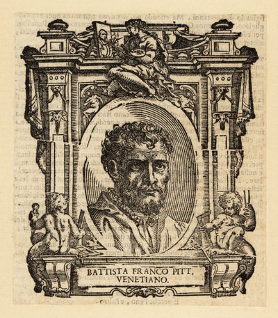 Porträt von Giovanni Battista Franco, italienischer Manieristischer Maler und Radierer tätig in Rom, Urbino und Venedig im mittleren 16. Jahrhundert von Italian School