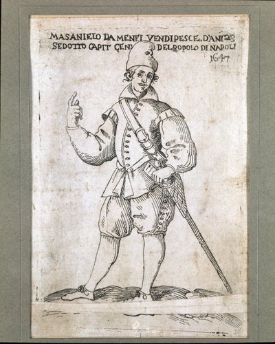 Porträt des neapolitanischen Fischers und Revolutionärs Masaniello (1623-1647) von Italian School