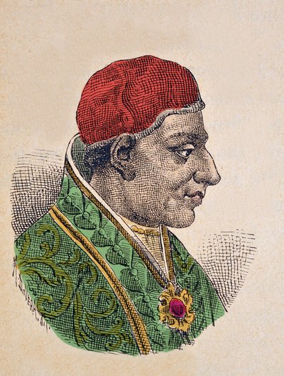 Porträt von Papst Hadrian I. (772-795) von Italian School