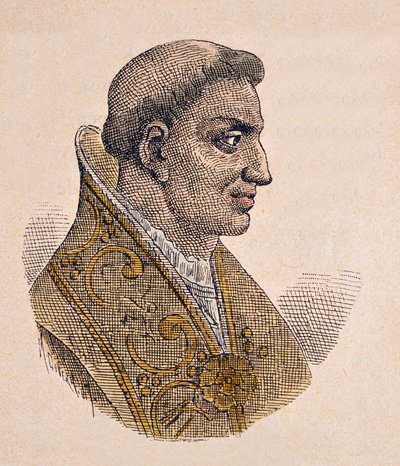 Porträt von Papst Stephan II (752-757) von Italian School