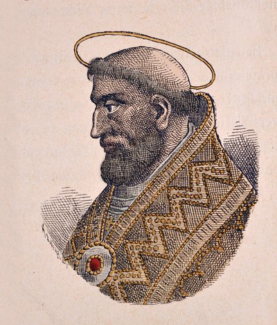 Porträt von Papst Leo II (682-683) von Italian School