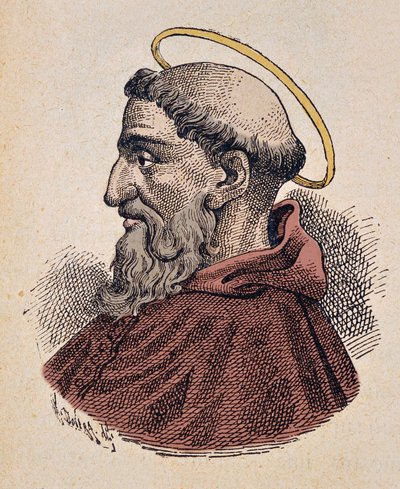 Porträt von Papst Telesphorus (125-136/138) von Italian School