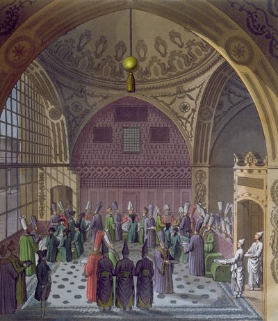 Empfang der westlichen Botschafter durch den Großwesir des Sultans in Konstantinopel, ca. 1820 von Italian School