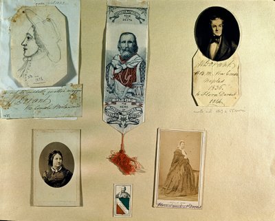 Risorgimento: Collage um den italienischen Patrioten Giuseppe Garibaldi von Italian School