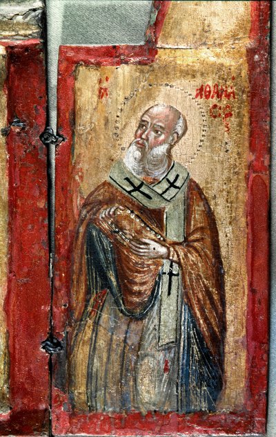 Heiliger Anasthasis (Detail). Triptychon eines griechischen Künstlers. Malerei auf Holz. 16. Jahrhundert Venedig, Museo Correr von Italian School