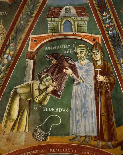 Der heilige Heldrad kehrt von Santiago de Compostela zurück, in der Kapelle der Heiligen Heldrad und Nikolaus von Italian School