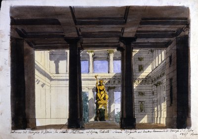 Bühnenbild für "Poliuto", Teatro Comunale, Faenza, 1857 von Italian School