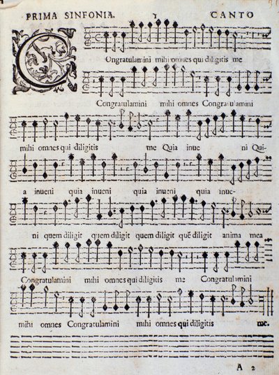 Notenblatt für Konzert 5 in Canzoni alla francese von Adriano Banchieri von Italian School