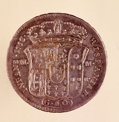 Silberpiastra aus Neapel: Herrschaft von Carlo III. von Spanien von Italian School