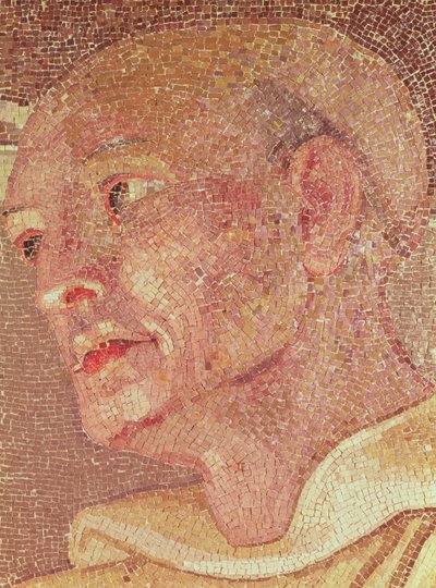 St. Bernhard von Clairvaux aus der Krypta von St. Peter (Mosaik) (Detail) von Italian School