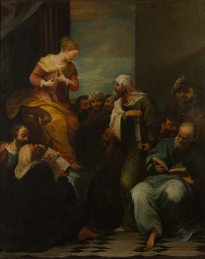 Die heilige Katharina im Streit mit den Richtern von Italian School