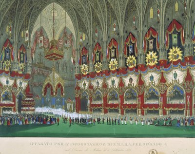 Die Krönung von Ferdinand I im Mailänder Dom, 6. September 1838 von Italian School