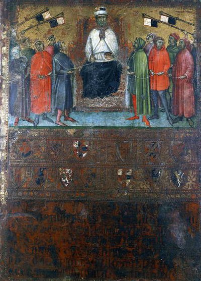 Die Regierung stellt die Kontrollen in den Städten wieder her, 1385 von Italian School