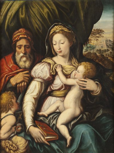 Die Heilige Familie mit dem kleinen St. Johannes von Italian School